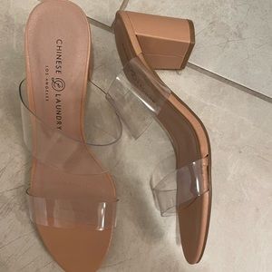 Chinese Laundry clear strap heel